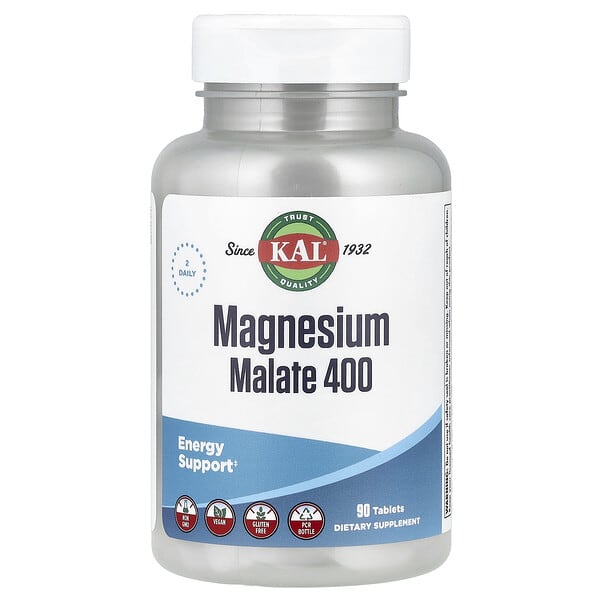Magnesium Malate 400, 90 Tablets (200 mg per Tablet)