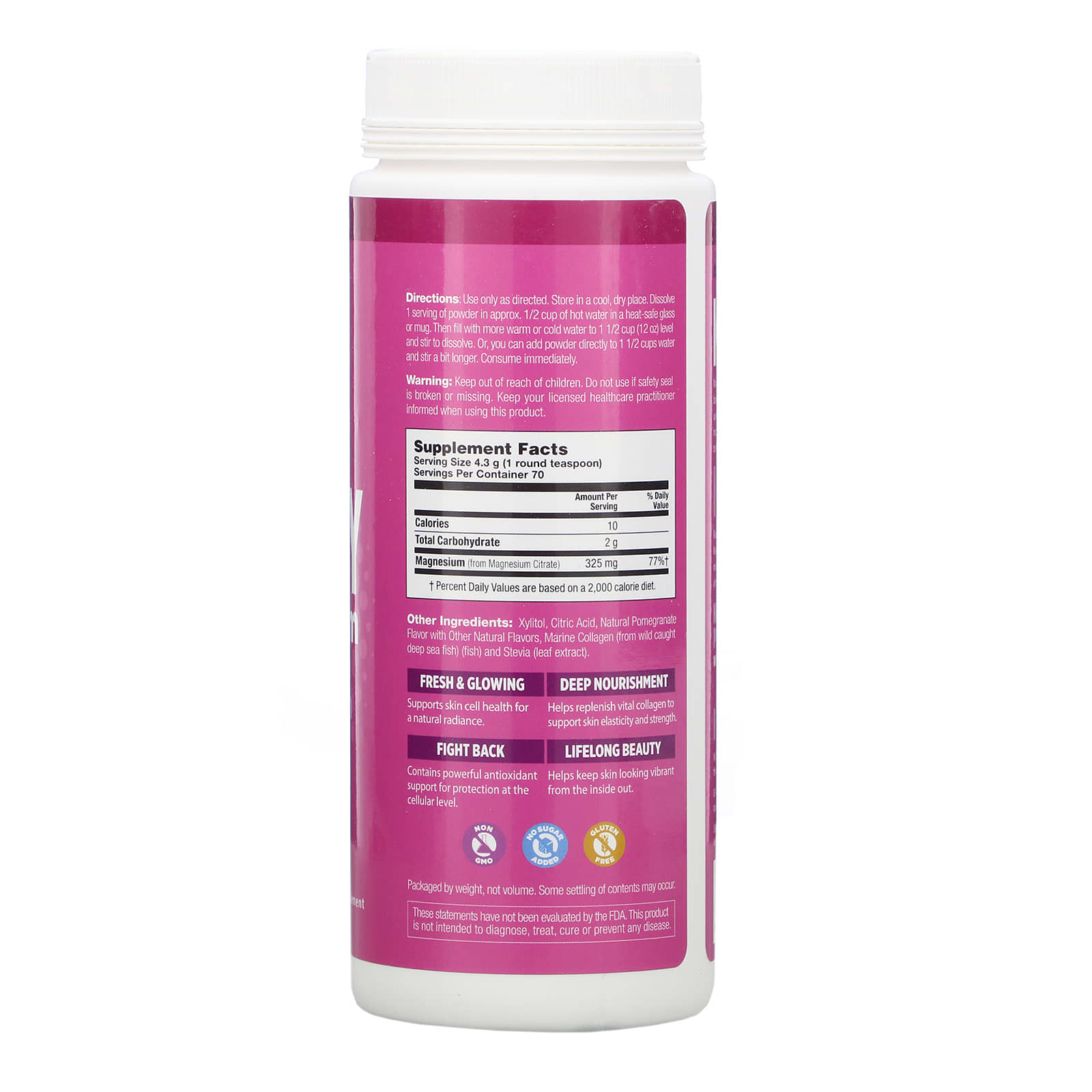 KAL, Pretty Magnesium, GlowingSkin Drink, Pomegranate, 10.7 oz (301 g)