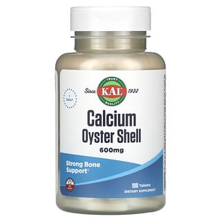 KAL, Calcium Oyster Shell, 600 mg, 100 Tablets
