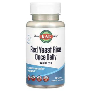 KAL, Arroz de levadura roja, 1200 mg, 30 comprimidos