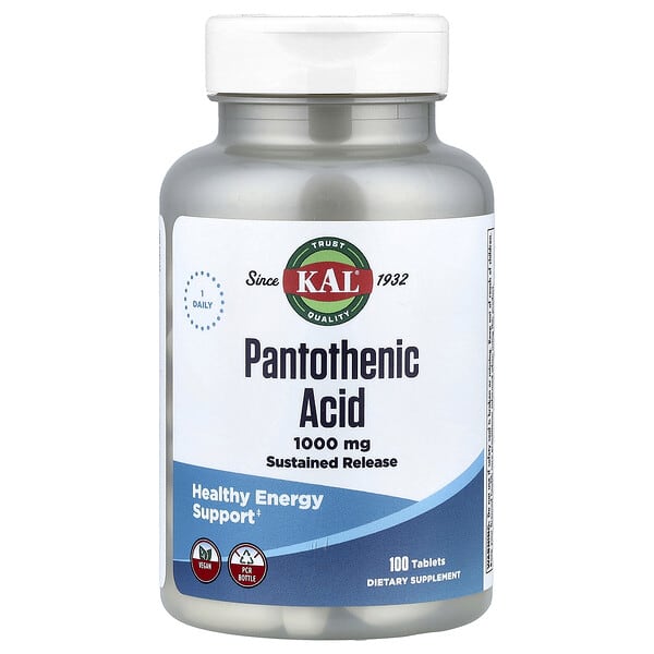 Pantothenic Acid, 100 Tablets
