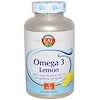 Omega 3, Lemon, 120 Softgels