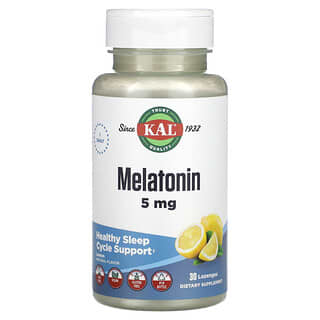 KAL, Mélatonine, Citron, 5 mg, 30 pastilles