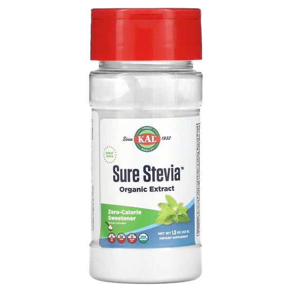 KAL, Organic Sure Stevia Extract , 1.3 oz (40 g)