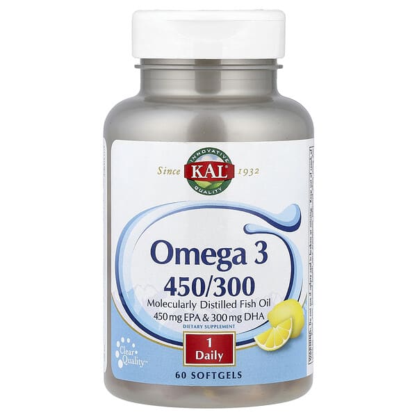 Omega 3 450/300, 60 Softgels (1,280 mg per Softgel)