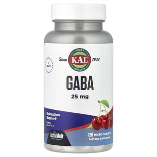KAL, GABA, Cereza, 25 mg, 120 microcomprimidos