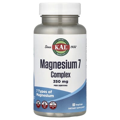 KAL, Magnesium 7 Complex, 60 Vegetarian Capsules (175 mg per capsule)