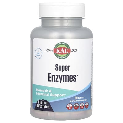 KAL, Super Enzyme, 60 Tablets