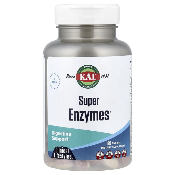 KAL, Super Enzymes™, 60 Tablets