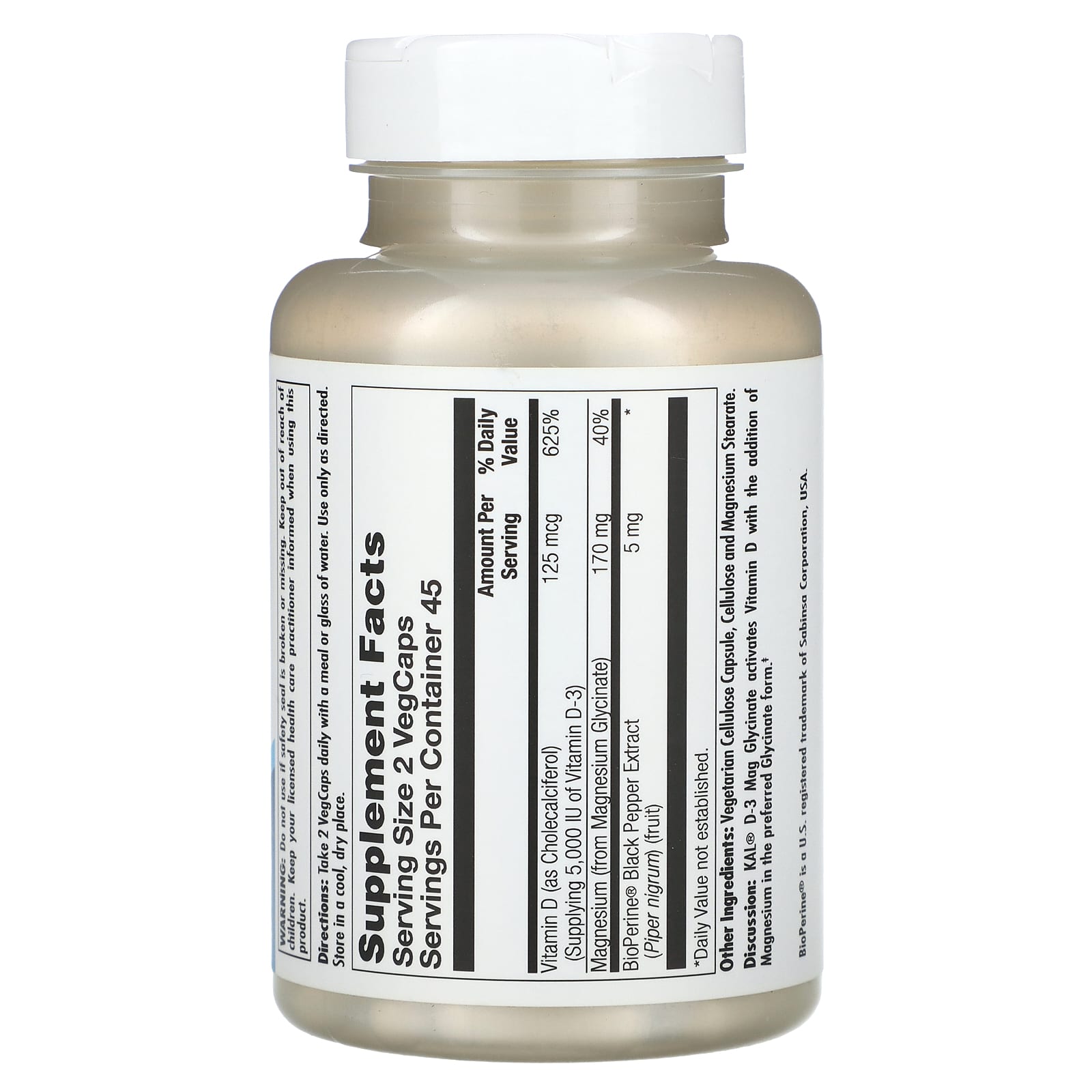 KAL, D3 Mag Glycinate, 90 VegCaps