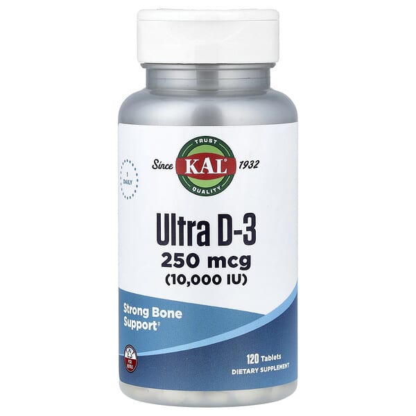 Ultra D-3, 250 mcg (10000 IU), 120 Tablets