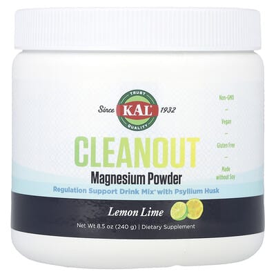 KAL, Cleansing Magnesium Powder, Lemon-Lime, 8.5 oz (240 g)