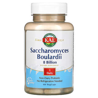 KAL, Saccharomyces boulardii, 8.000 millones, 60 cápsulas vegetales