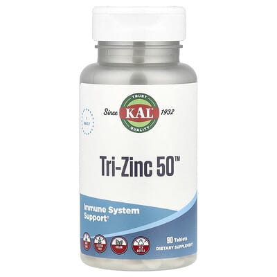 KAL, Tri-Zinc 50™, 90 Tablets (50 mg Each Tablet)