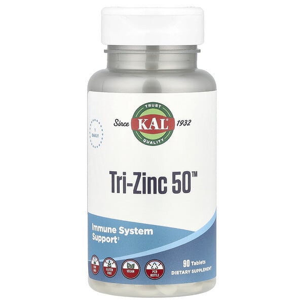KAL Tri-Zinc 50™, 90 Tablets (50 mg per Tablet)