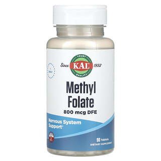 KAL, Methyl Folate, 800 mcg DFE, 90 Tablets