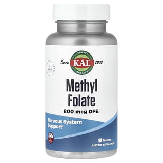 KAL, Methyl Folate, 800 mcg DFE, 90 Tablets