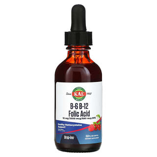 KAL, B-6 B-12 Ácido Fólico, Fruto Silvestre Natural, 59 ml (2 fl oz)
