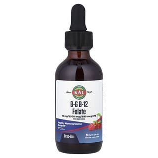 KAL, B-6 Ácido fólico B-12, Bayas mixtas naturales, 59 ml (2 oz. Líq.)