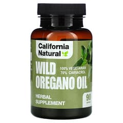 California Natural, Aceite de orégano silvestre, 90 cápsulas vegetales