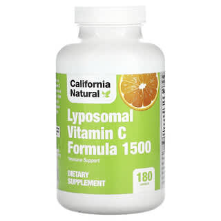 California Natural, Fórmula de vitamina C liposomal 1500, 180 cápsulas