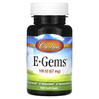 Carlson, E-Gems, 67 mg (100 IU), 100 Soft Gels