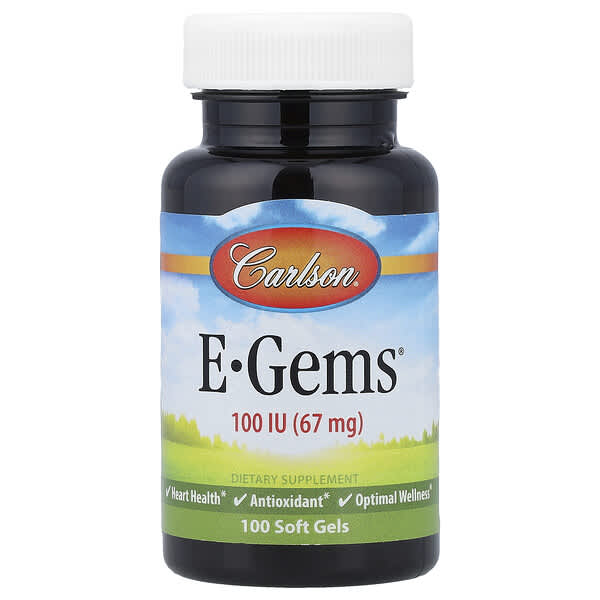 Carlson E-Gems®, 67 mg (100 IU), 100 Soft Gels
