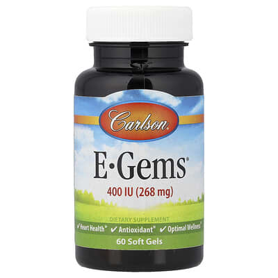 Carlson, E-Gems®, 400 IU (268 mg), 60 Softgels