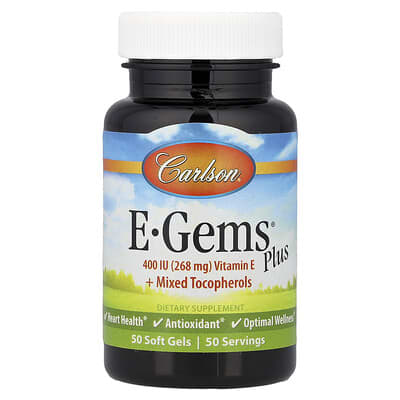 Carlson, E-Gems® Plus, 50 Softgels