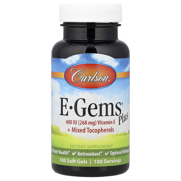 Carlson E-Gems® Plus, 100 Soft Gels