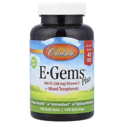 Carlson, E-Gems® Plus, 140 Soft Gels