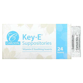 Carlson Labs, Key-E Suppositories, 24 Inserts
