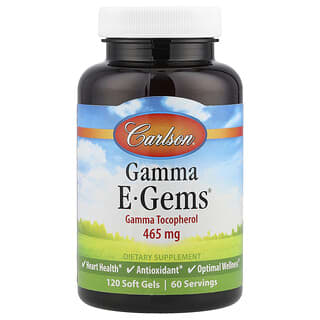 Carlson, Gamma E-Gems®, 465 mg, 120 Kapsul Gel Lunak