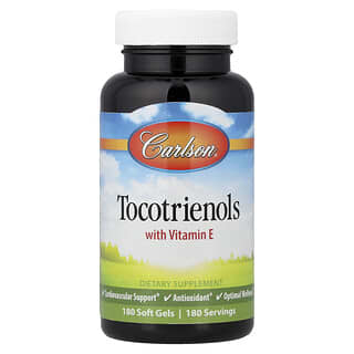 Carlson, Tocotrienoles con vitamina E, 180 cápsulas blandas