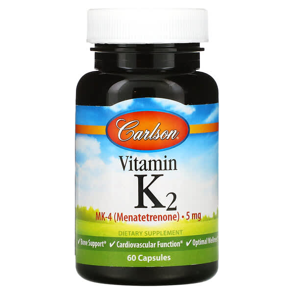 Carlson, Vitamin K2, 5 mg, 60 Capsules
