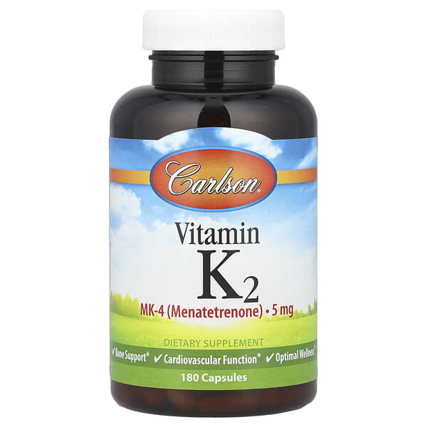 Carlson Vitamin K2, 5 mg, 180 Capsules