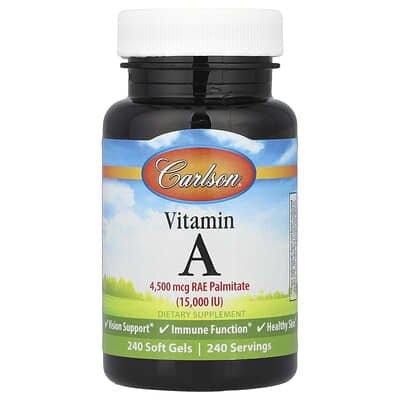 Carlson, Vitamins, 15,000 IU, 240 Softgels