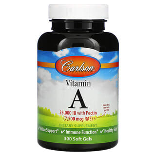 Carlson Labs, Vitamin A, 25000 IU, 300 Weichkapseln