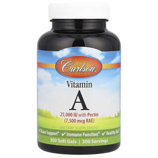 Carlson, Vitamin A, 25.000 IU, 300 Kapsul Gel Lunak