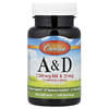 Carlson, Vitamin A & D, 100 Soft Gels