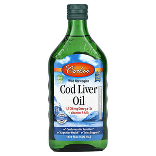 Carlson Labs, Wild Norwegian Cod Liver Oil, 16.9 fl oz (500 ml)