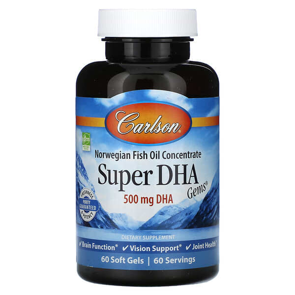 Super DHA Gems, 500 mg, 60 Soft Gels