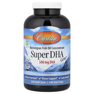 Carlson, Super DHA Gems®, 240 capsules à enveloppe molle