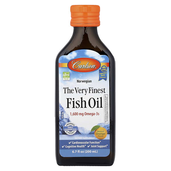 Carlson Norwegian, The Very Finest Fish Oil, Natural Orange, 6.7 fl oz (200 ml)