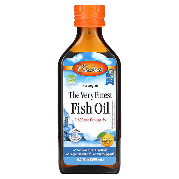 Carlson‏, The Very Finest Fish Oil, Natural Orange, 6.7 fl oz (200 ml)