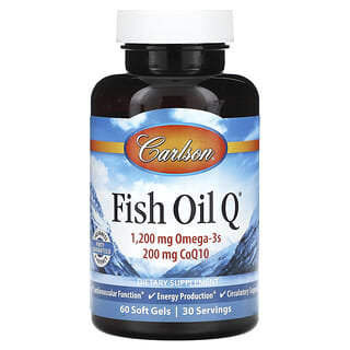 Carlson, Aceite de pescado Q`` 60 cápsulas blandas