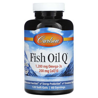 Carlson, Fish Oil Q, Fischöl Q, 120 Weichkapseln