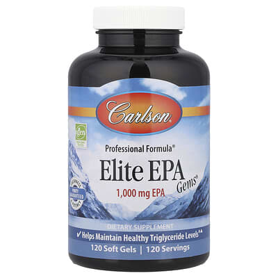 Carlson, Elite EPA Gems®, 1000 mg, 120 capsules à enveloppe molle