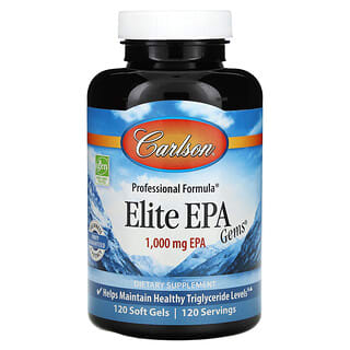 Carlson, Elite EPA Gems, 1000 mg, 120 cápsulas blandas