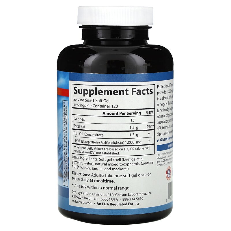 エリートEPAジェム、1,000mg、ソフトジェル120粒